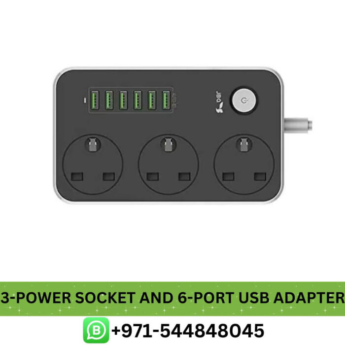 Best 3-POWER Socket and 6-Port Adapter USB Price in UAE Near me usb ports adapter - Buy 3-POWER Socket and 6-Port USB Adapter in Dubai
