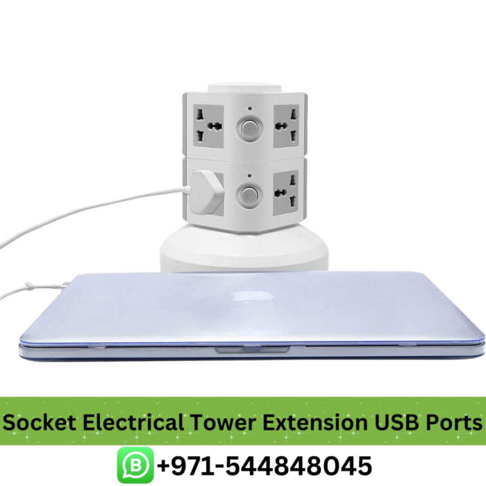 Buy SAFFRON Universal Vertical Socket Electrical Tower Extension USB Ports UAE Near me - Socket Electrical Tower Extension USB Ports in Dubai