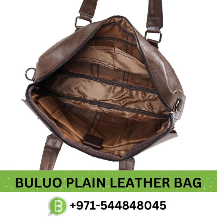 Best Zil Al Taif Jeep Buluo Plain Leather Laptop Bag Dubai