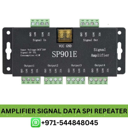 Buy Best SP901E LED Pixel strip Signal data Amplifier Circuit-AE - programmable led - SPI Repeater controller Dubai SPI Repeater controller SPI Repeater controller Dubai