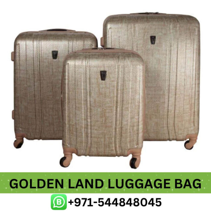 Golden Land Luggage Bag Near Me From Best E-Commerce | Best Golden Land Luggage Trolley Near Me in Dubai, UAE 3 Pcs