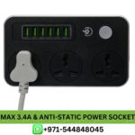 Best 6 USB Auto Max 3.4A & Anti-Static Power Socket in Dubai power socket - Buy 6 USB Auto Max 3.4A & Anti-Static Power Socket, in Dubai, UAE