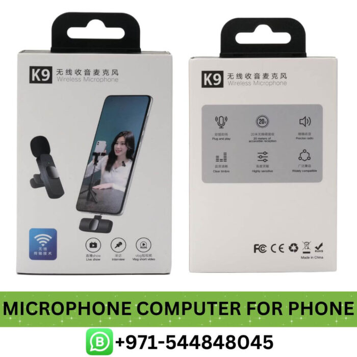 K9 Wireless Microphone UAE Near me, wireless microphone Dubai - Buy Best K9 Wireless Microphone Computer for Phone Price in Dubai