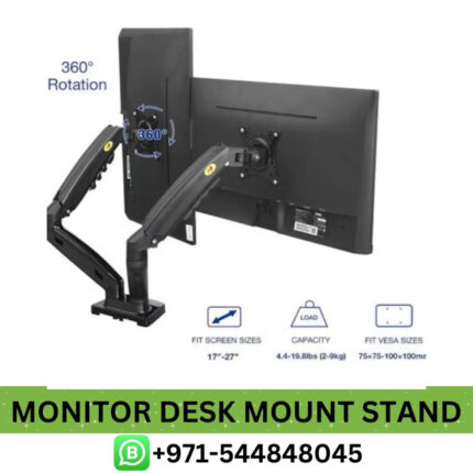 Monitor Mount Stand UAE Near me, Monitor Desk Mount Stand UAE - Buy NB North Bayou Dual Monitor Mount Stand, F160-B, Price in Dubai