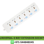 Extension Socket Dubai | extension socket UAE Near me, universal way extension - Buy Best Universal 6 Way Extension Socket Price in Dubai
