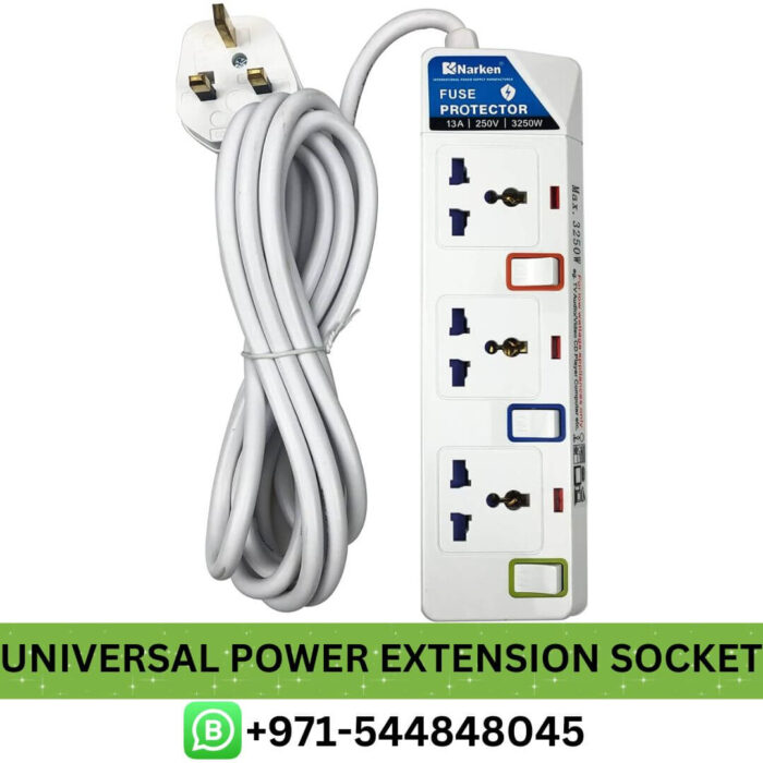 Buy NARKEN Universal Power Extension Socket Price in Dubai - Power Extension Socket Dubai | extension socket
