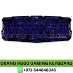 Buy OKANO M200 Multi Gaming Keyboard Price in Dubai _ OKANO M200 Beautiful Multi Color Gaming Keyboard Near me UAE