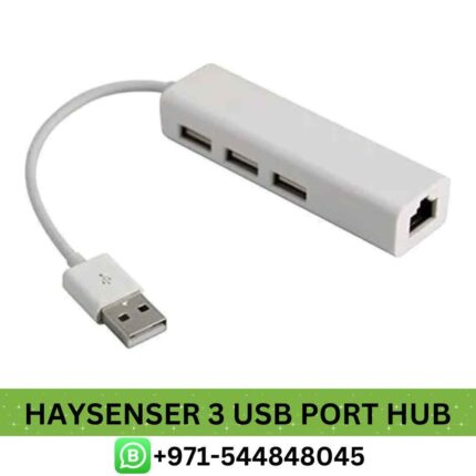 3 Port USB Hub Near Me From Best E-Commerce | Best HAYSENSER Multi USB Hub Dubai With RJ45 Adapter