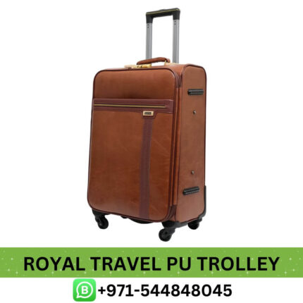 Royal Travel PU Leather Trolley Bag Near Me From Best E-commerce | Best Royal Travel PU Leather Trolley with Number Lock in Dubai, UAE Near ME
